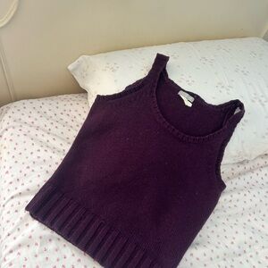Purple Knit Tank Top